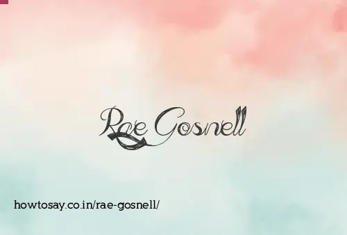 Rae Gosnell