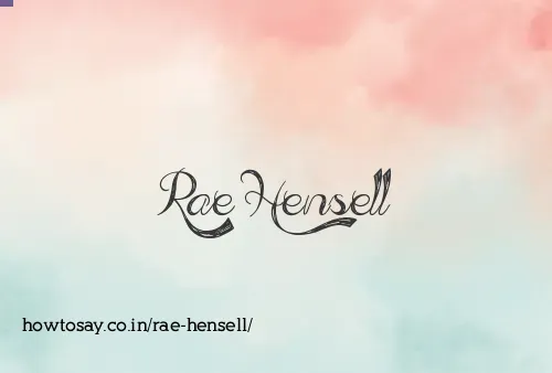Rae Hensell