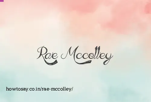 Rae Mccolley