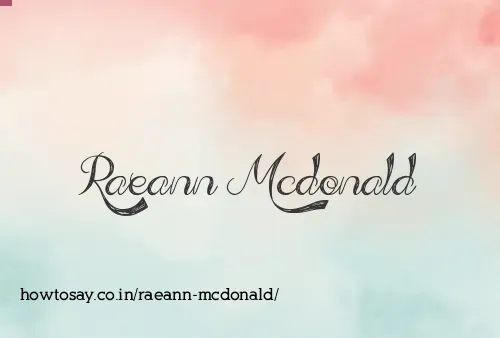 Raeann Mcdonald