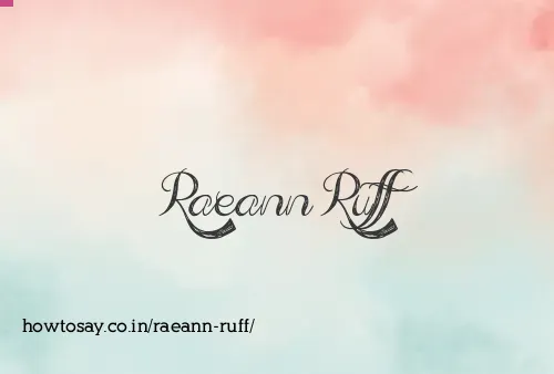 Raeann Ruff