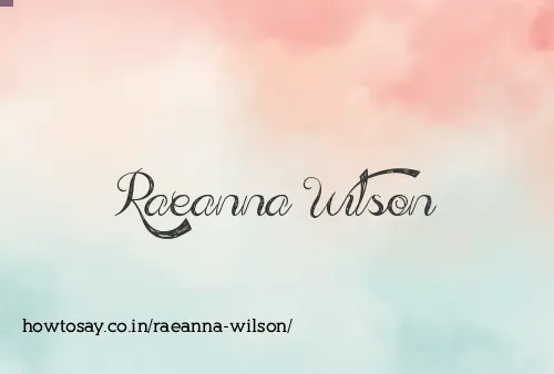 Raeanna Wilson