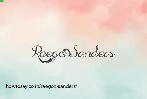 Raegon Sanders