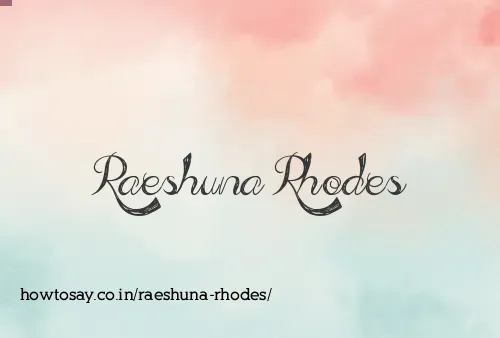 Raeshuna Rhodes