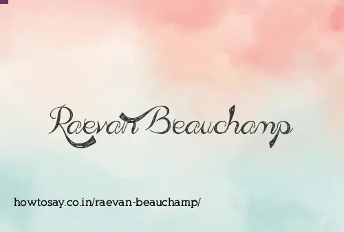 Raevan Beauchamp