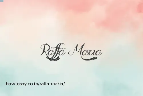 Raffa Maria