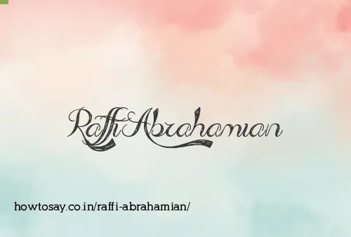 Raffi Abrahamian