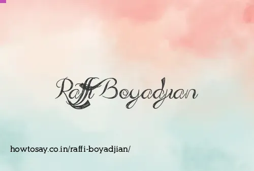 Raffi Boyadjian
