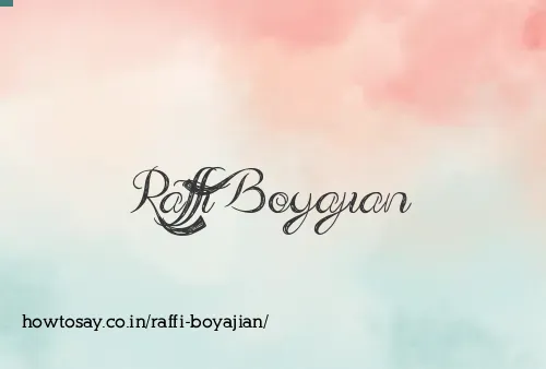 Raffi Boyajian