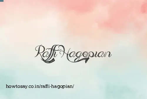 Raffi Hagopian