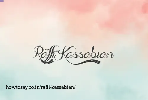 Raffi Kassabian