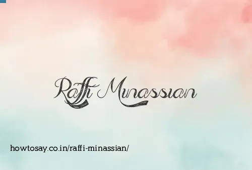 Raffi Minassian