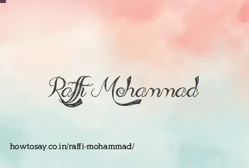 Raffi Mohammad