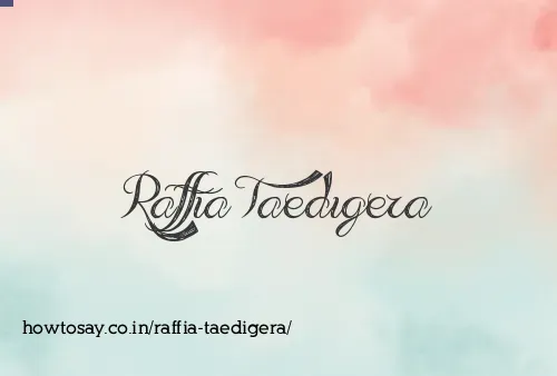 Raffia Taedigera