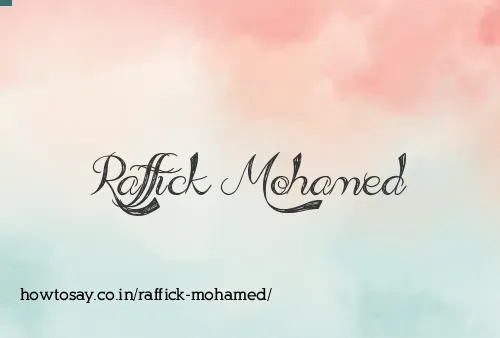 Raffick Mohamed
