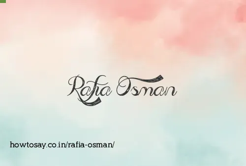 Rafia Osman