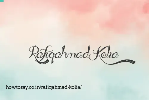 Rafiqahmad Kolia