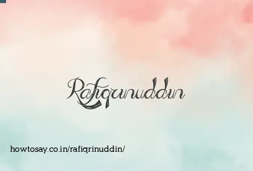 Rafiqrinuddin