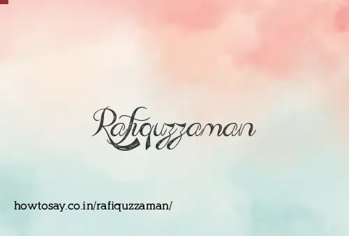 Rafiquzzaman