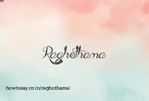 Raghothama