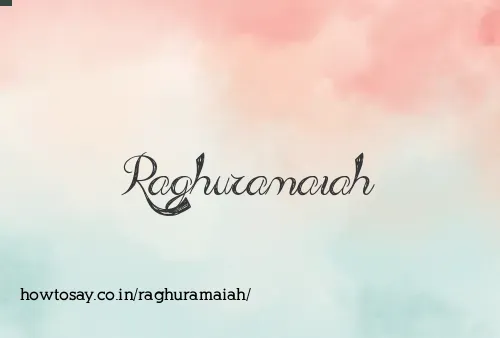 Raghuramaiah