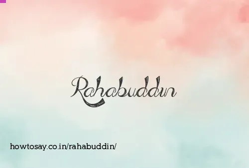 Rahabuddin