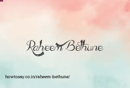 Raheem Bethune