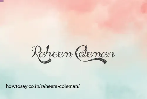 Raheem Coleman