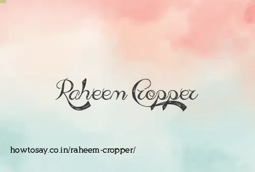 Raheem Cropper
