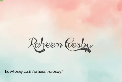Raheem Crosby