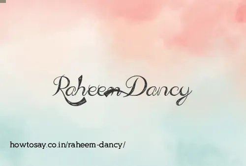 Raheem Dancy
