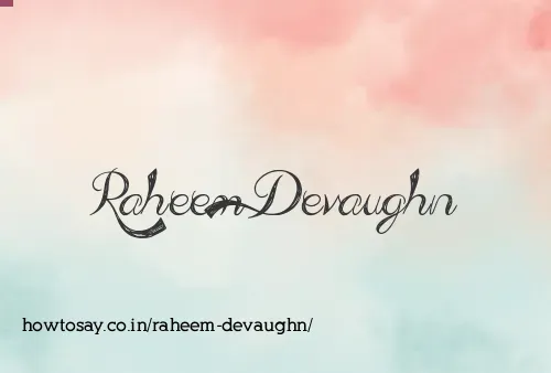 Raheem Devaughn