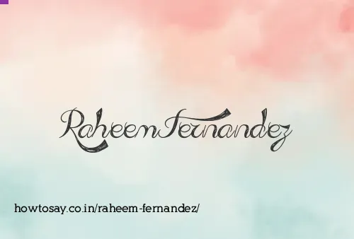 Raheem Fernandez