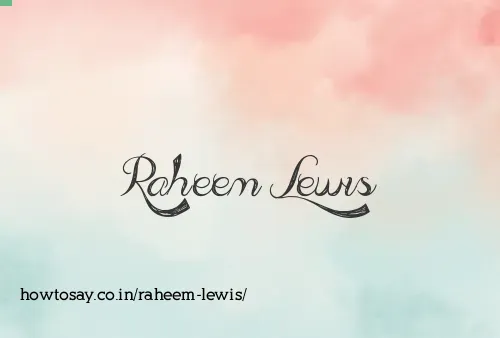 Raheem Lewis