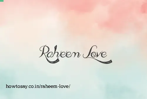 Raheem Love