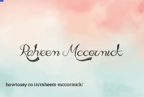 Raheem Mccormick