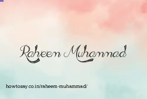 Raheem Muhammad