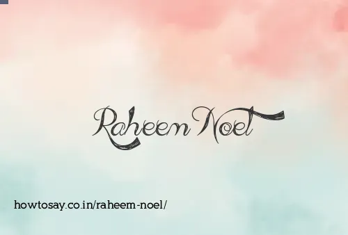 Raheem Noel