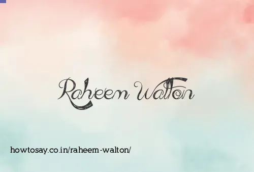 Raheem Walton
