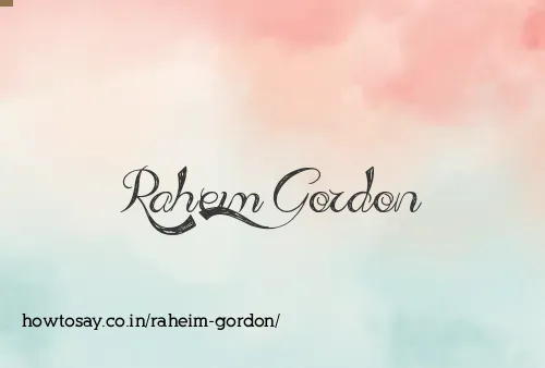 Raheim Gordon