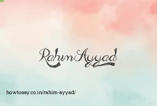 Rahim Ayyad