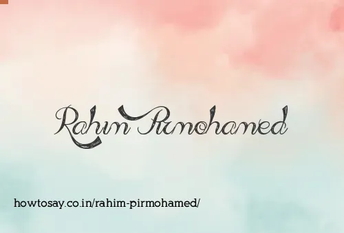 Rahim Pirmohamed