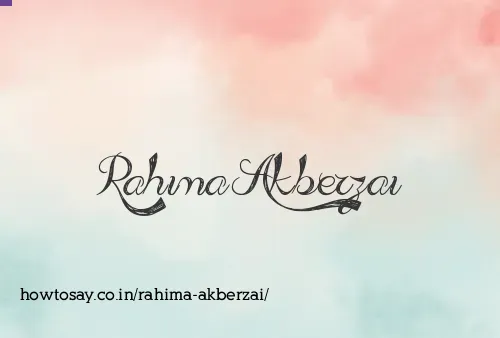 Rahima Akberzai