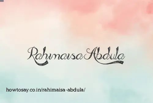 Rahimaisa Abdula
