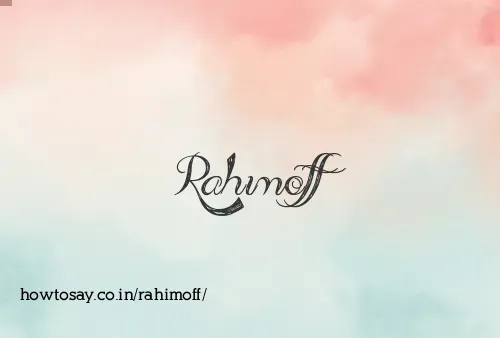 Rahimoff