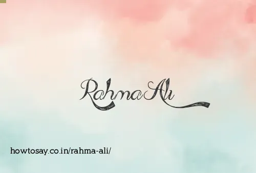 Rahma Ali