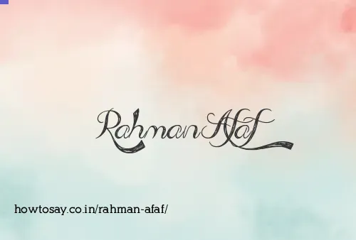 Rahman Afaf