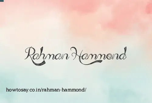 Rahman Hammond