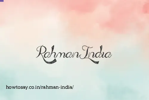 Rahman India