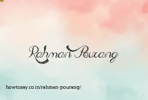 Rahman Pourang